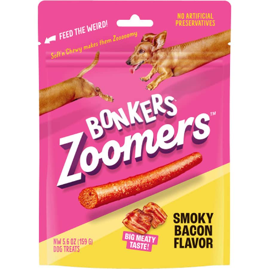 Bonkers Dog Treats Zoomers Smoky Bacon