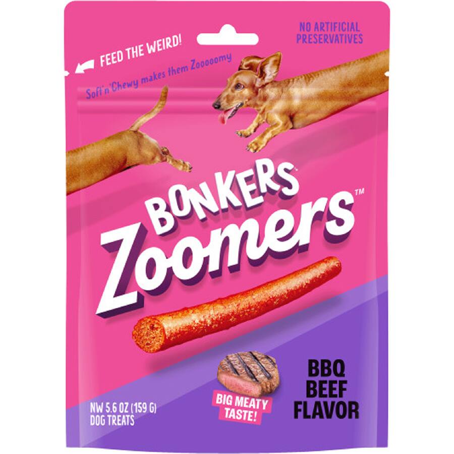 Bonkers Dog Treats Zoomers Bbq Beef