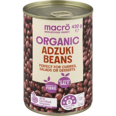 macro organic beans adzuki no added salt
