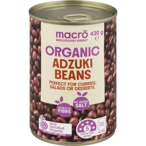 Macro Organic Beans Adzuki No Added Salt