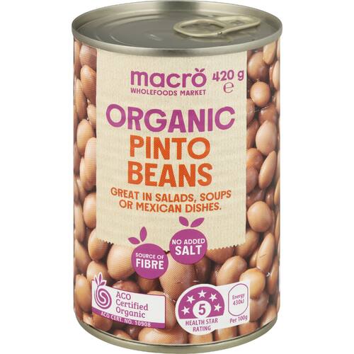 Macro Organic Beans Pinto No Added Salt