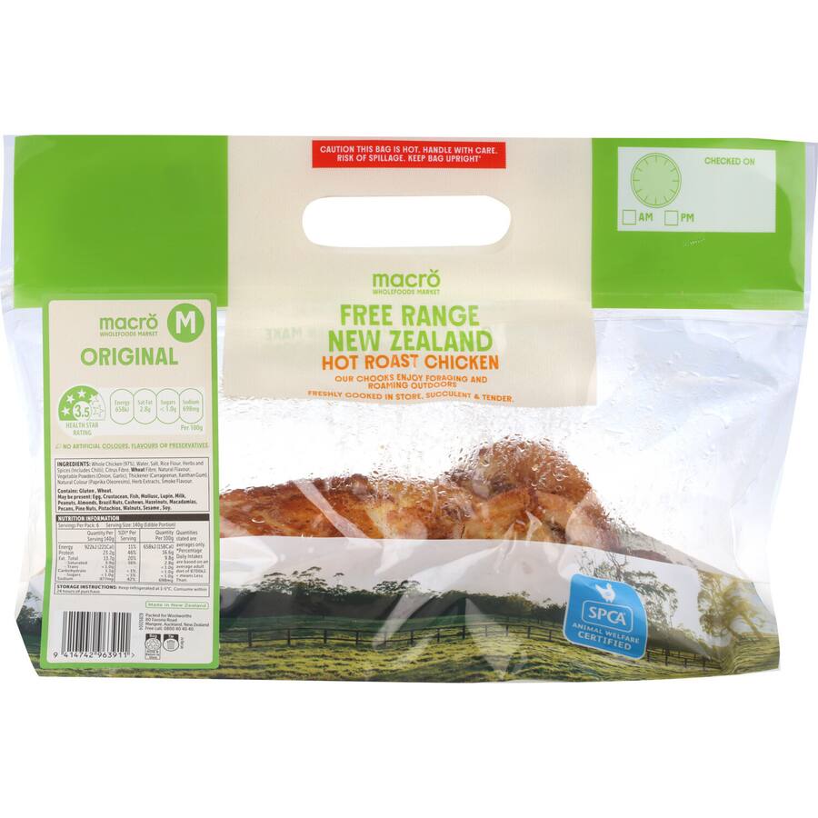 Macro Free Range Hot Roast Chicken Medium