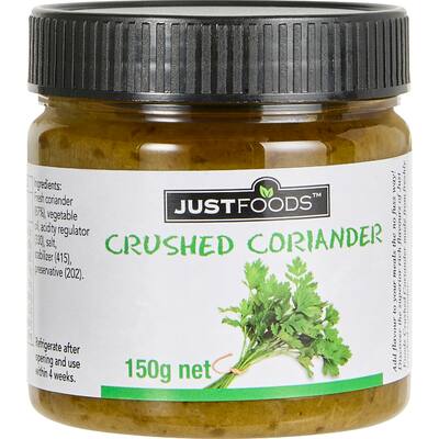 fresh vegetable coriander crushed