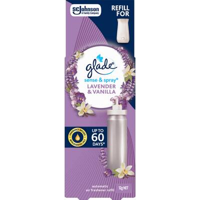 glade sense & spray automatic spray system refill lavender & vanilla