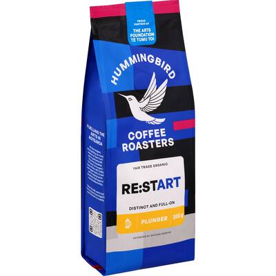 hummingbird coffee plunger re:start organic fair trade