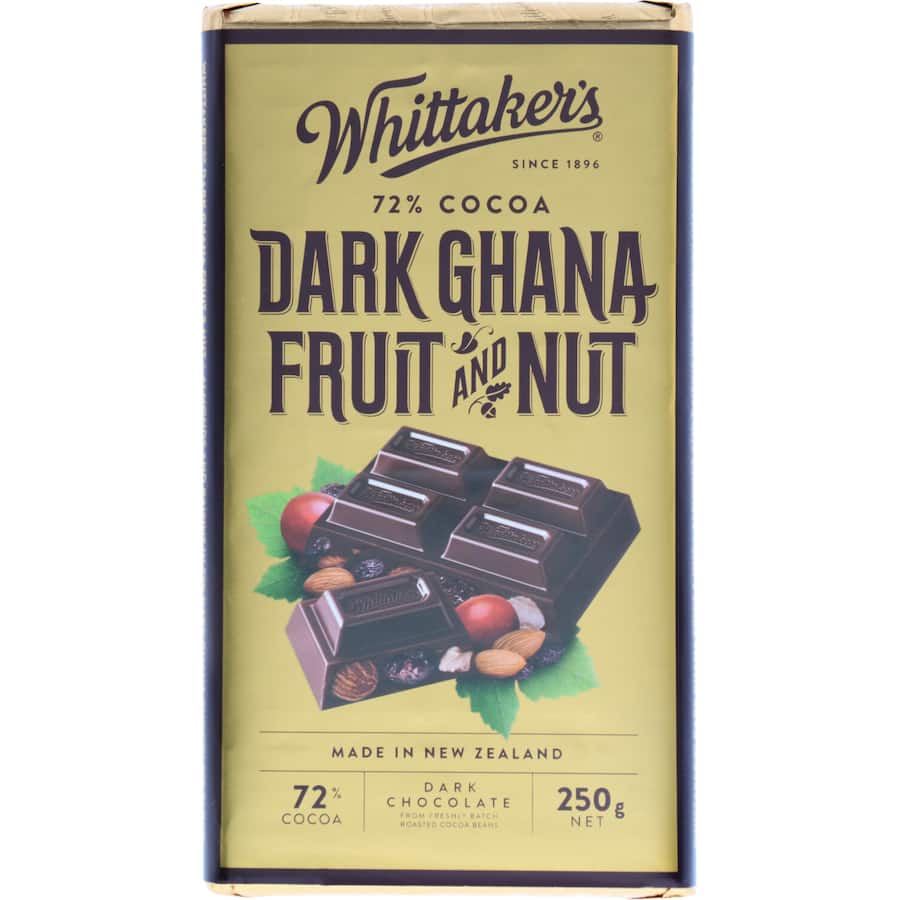 Whittakers Chocolate Dark Ghana Fruit & Nut