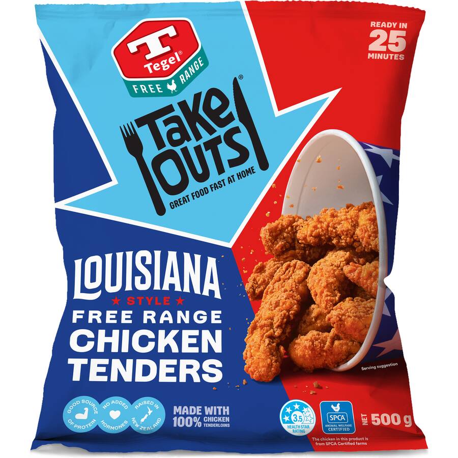 Tegel Take Outs Chicken Tenders Free Range Louisiana Style