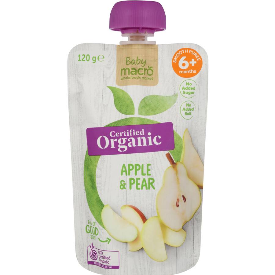 Macro Organic Baby Food 6+ Months Apple & Pear