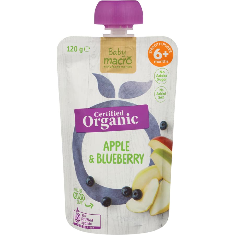 Macro Organic Baby Food 6+ Months Apple & Blueberry