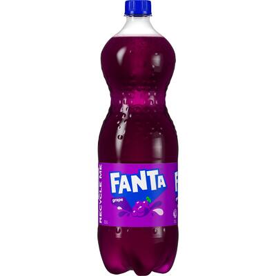 fanta soft drink grape flavour