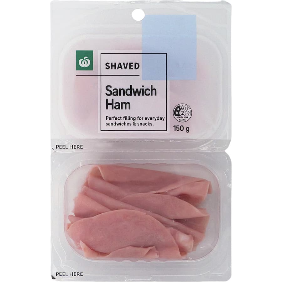 Woolworths Ham Shaved Sandwich