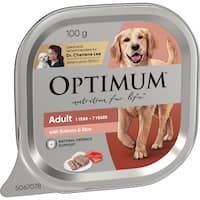 optimum wet dog food with salmon & rice