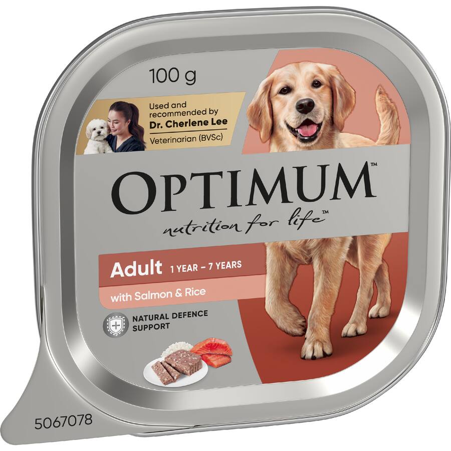 Optimum Wet Dog Food With Salmon & Rice