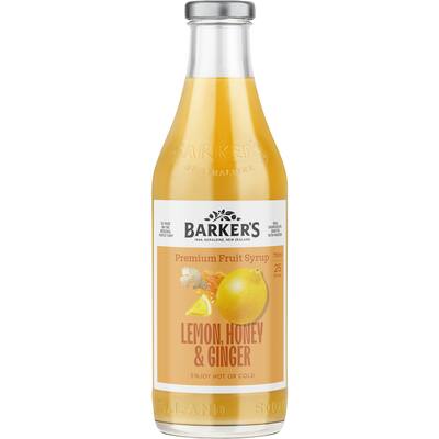 barker's fruit syrup lemon, honey & ginger