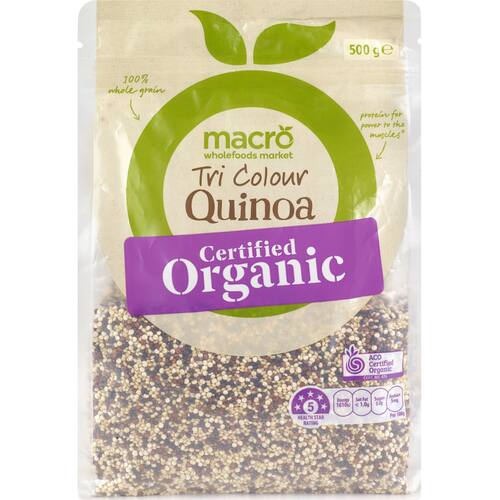 Macro Organic Tri Colour Quinoa 500g bunch