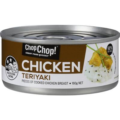 chop chop canned chicken teriyaki 98% fat free