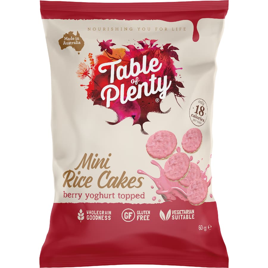 Table Of Plenty Rice Cakes Mini Berry Yoghurt