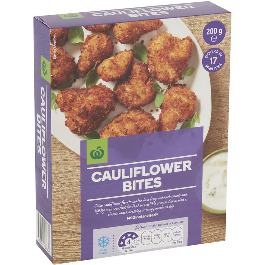 Woolworths Savouries Herb Crumb Cauliflower Bites