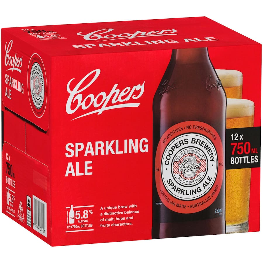 Coopers Sparkling Ale Beer Longneck 750Ml