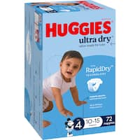 huggies ultra dry nappies boys size 4 (10-15kg) (72pk)