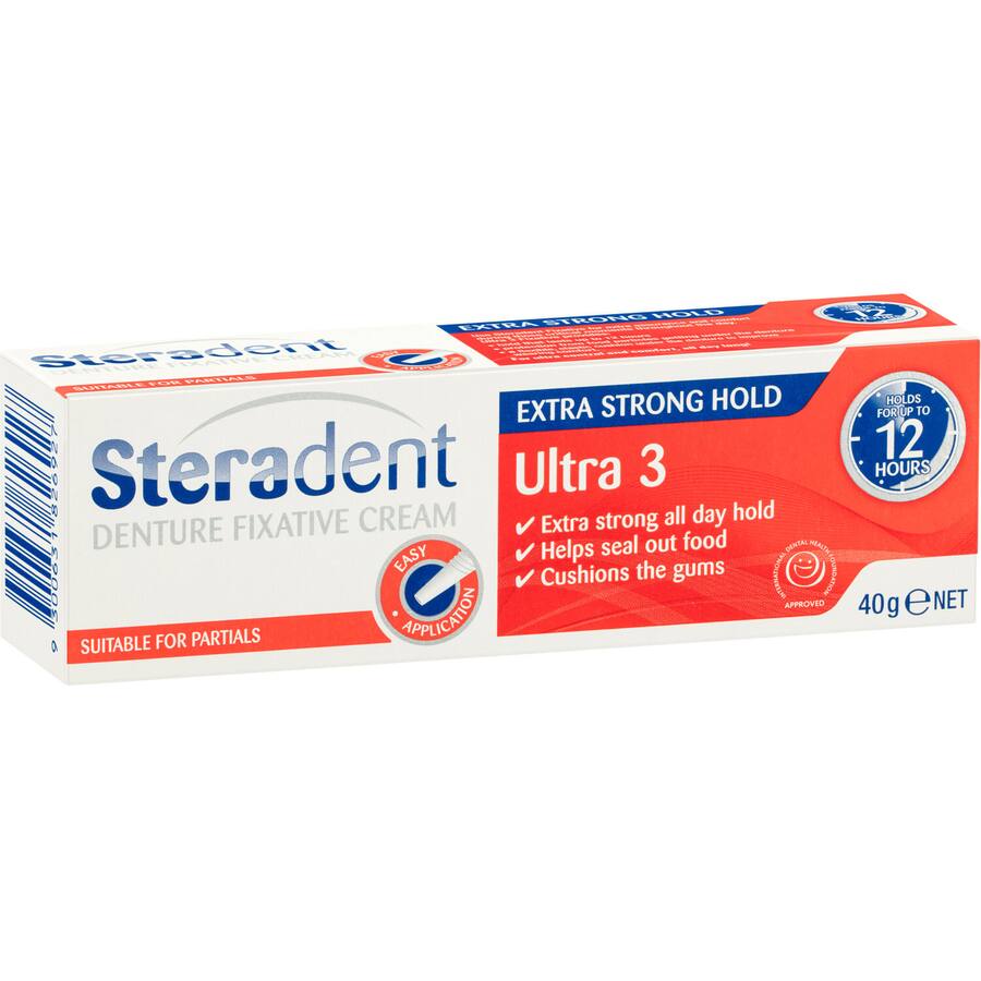 Steradent Ultra 3 Denture Adhesive Fixative Cream
