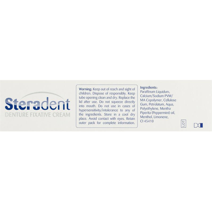 Lot De 3 Crèmes Adhésives Stéradent Super Fixative 40g - Pour Dentiers Et Appareils Dentaires, Tenue Longue Durée