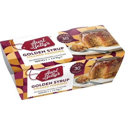 aunt bettys steamed pudding golden syrup 190g