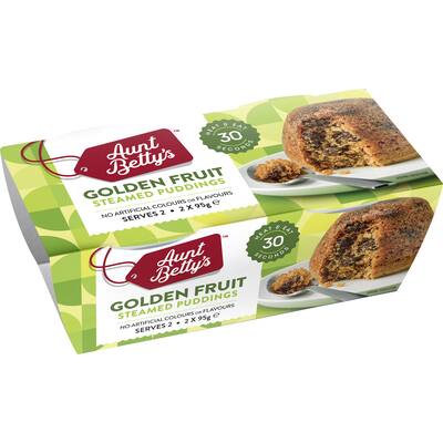 aunt bettys steamed pudding golden fruit 190g