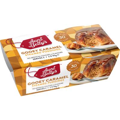 aunt bettys steamed pudding gooey caramel 190g