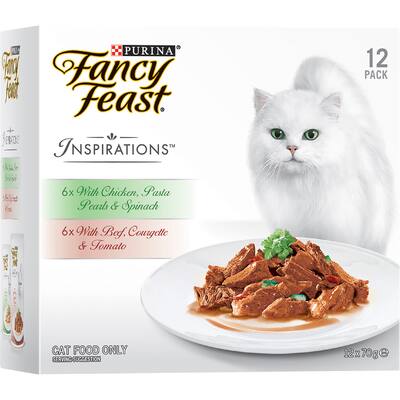 fancy feast inspirations wet cat food beef & chicken
