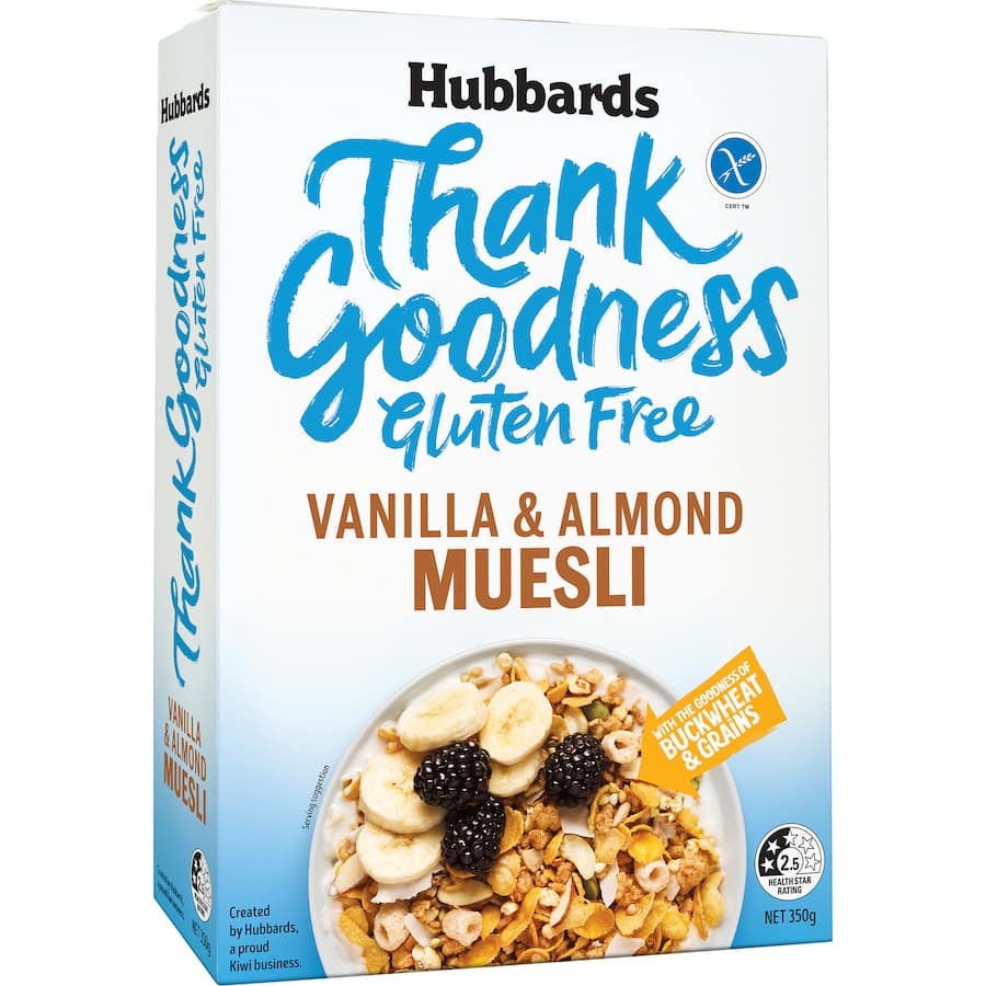 Hubbards Thank Goodness Flavoured Muesli Vanilla Almond Gluten Free
