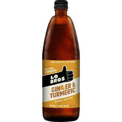 lo bros kombucha ginger & turmeric