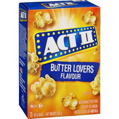 act i i microwave popcorn butter lovers 255g