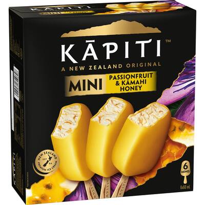 kapiti ice cream on stick passionfruit & yoghurt