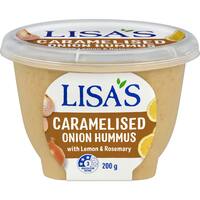 lisas hummus caramelized onion