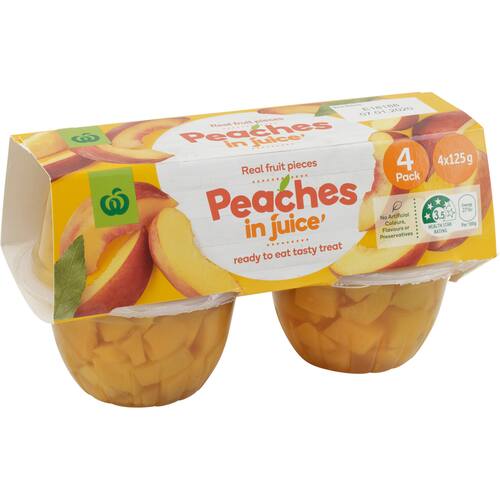 Woolworths Fruit Snack Peaches In Juice