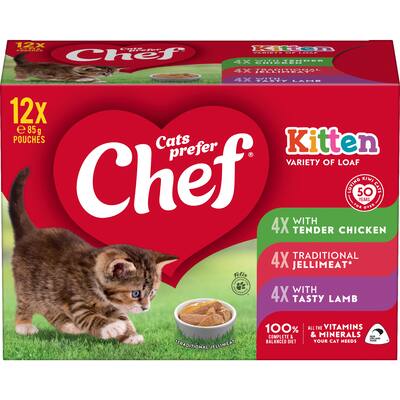 chef classic kitten wet cat food mixed selection