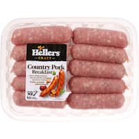 hellers sausages country pork breakfast