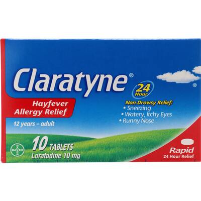 claratyne hayfever & allergy relief antihistamine (10 days)
