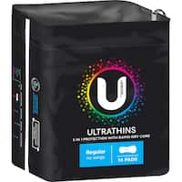 u by kotex pads ultrathins regular no wings