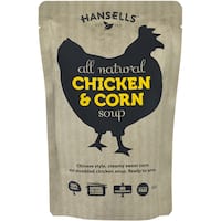 Hansells All Natural Soup Chicken & Corn Pouch