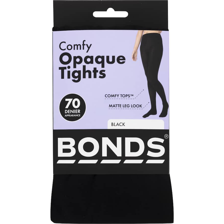 Bonds Comfy Tops Tights Tall - Xtall Opaque Black 70D