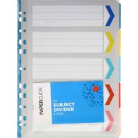 Paper Click Subject Dividers A4 5 Tabs