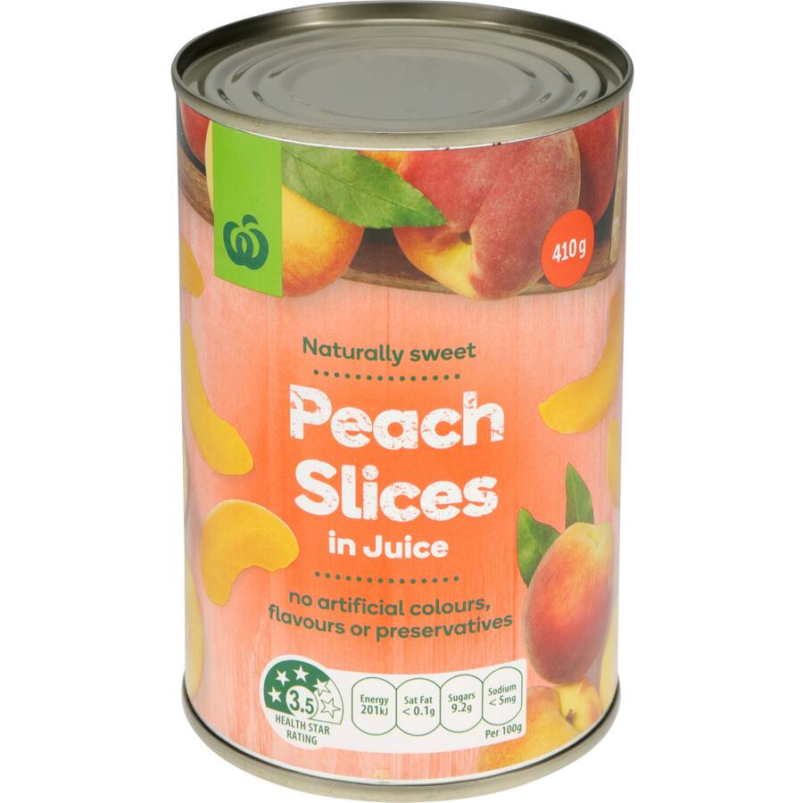 Woolworths Peaches Slices In Juice