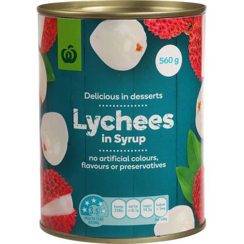 Woolworths Lychees In Syrup