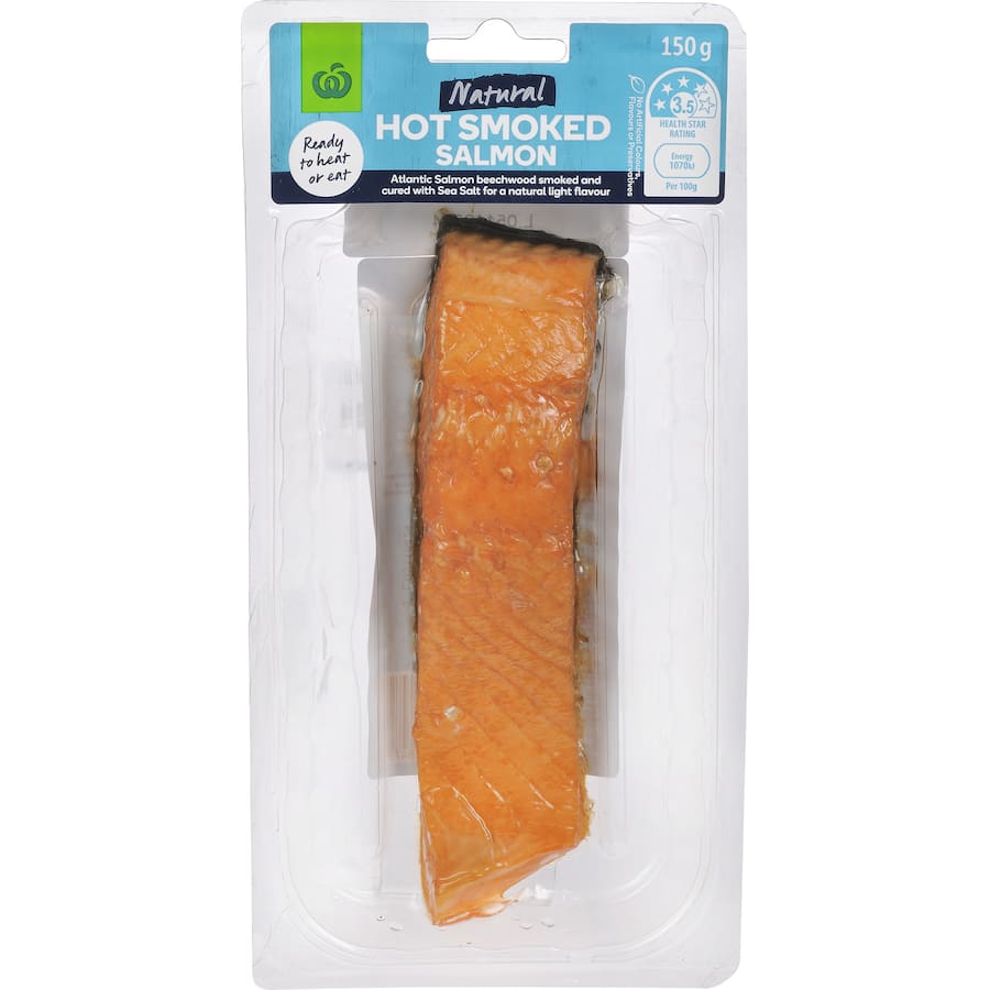 Woolworths Smoked Salmon Natural Hot Smoked