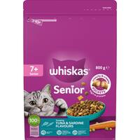 Whiskas Senior Dry Cat Food Tuna & Sardine 7+ 800g