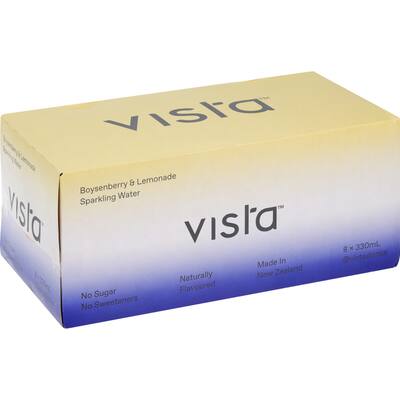 vista sparkling water boysenberry lemonade 330ml
