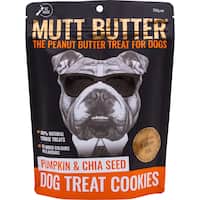 Mutt Butter Peanut Butter Pumpkin & Chia Seed Dog Treat Cookies