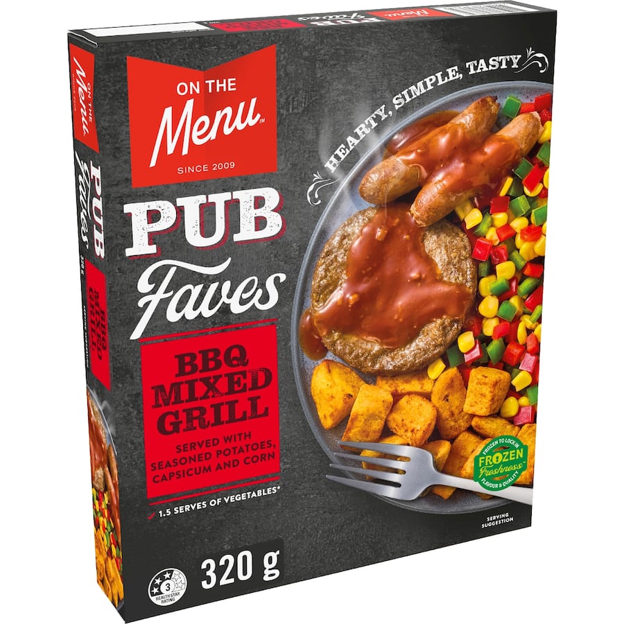 On The Menu Bbq Mixed Grill With Potatoes, Capsicum & Corn